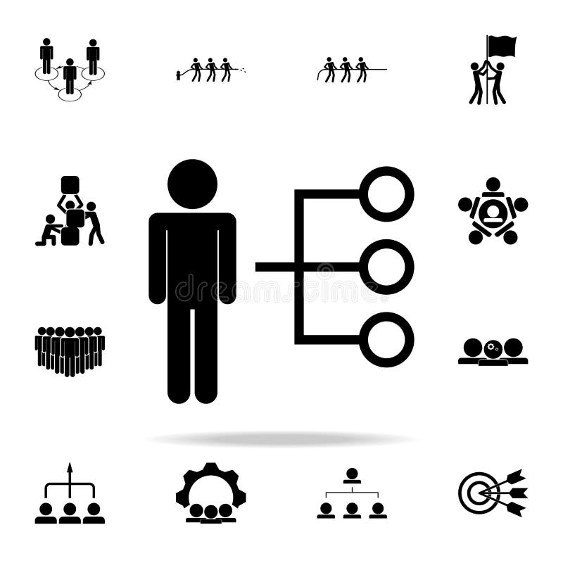 Employee selection icon. Teamwork icons universal set for web and mobile stock illustration