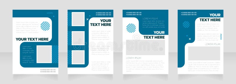 Employee wellness blank brochure layout design. Service info. Vertical poster template set with empty copy space for text. Premade corporate reports collection. Editable flyer paper pages. Employee wellness vectors