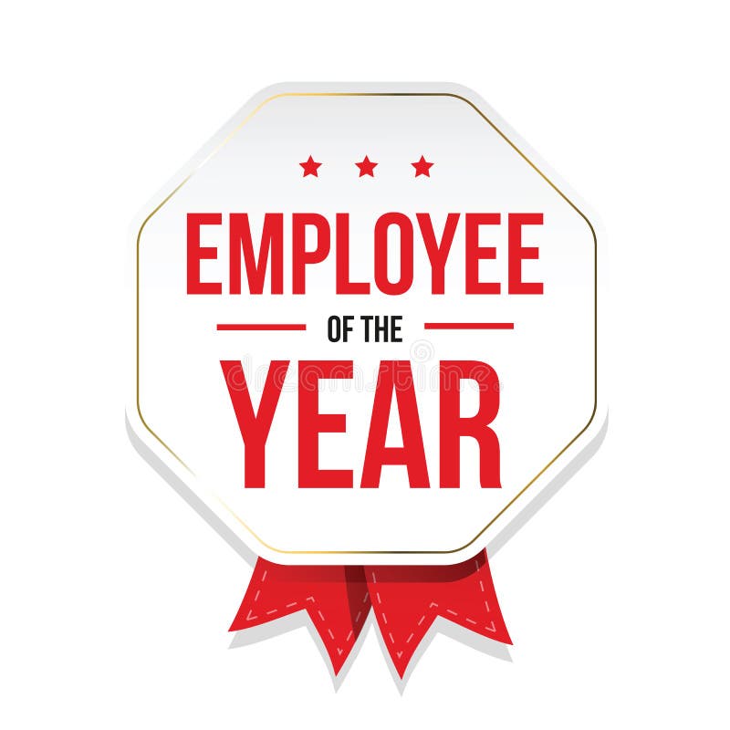 Employee of the Year vector illustration