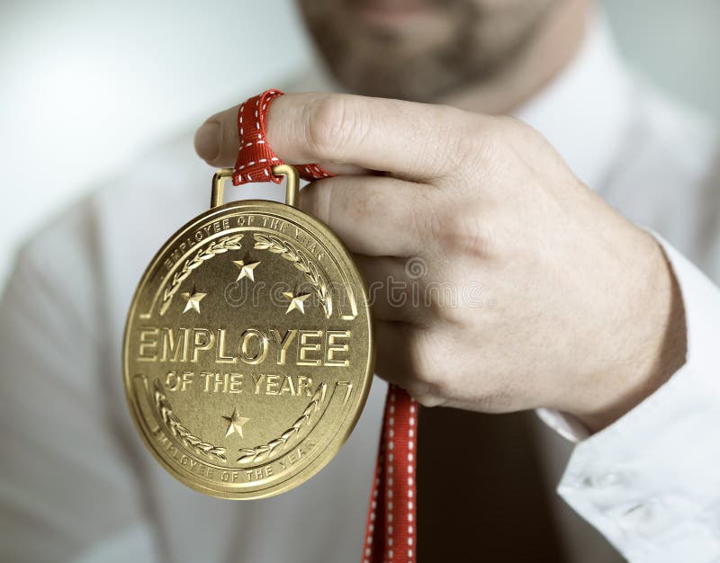 Employee of the Year Recognition stock illustration