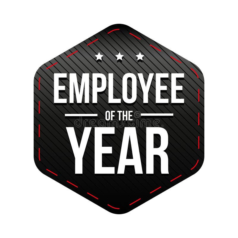 Employee of the Year vector badge vector illustration