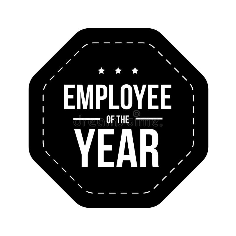 Employee of the Year vector badge royalty free illustration
