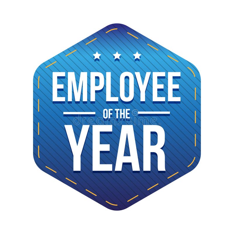 Employee of the Year vector badge stock illustration