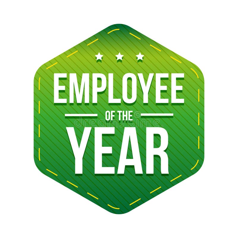 Employee of the Year vector badge vector illustration