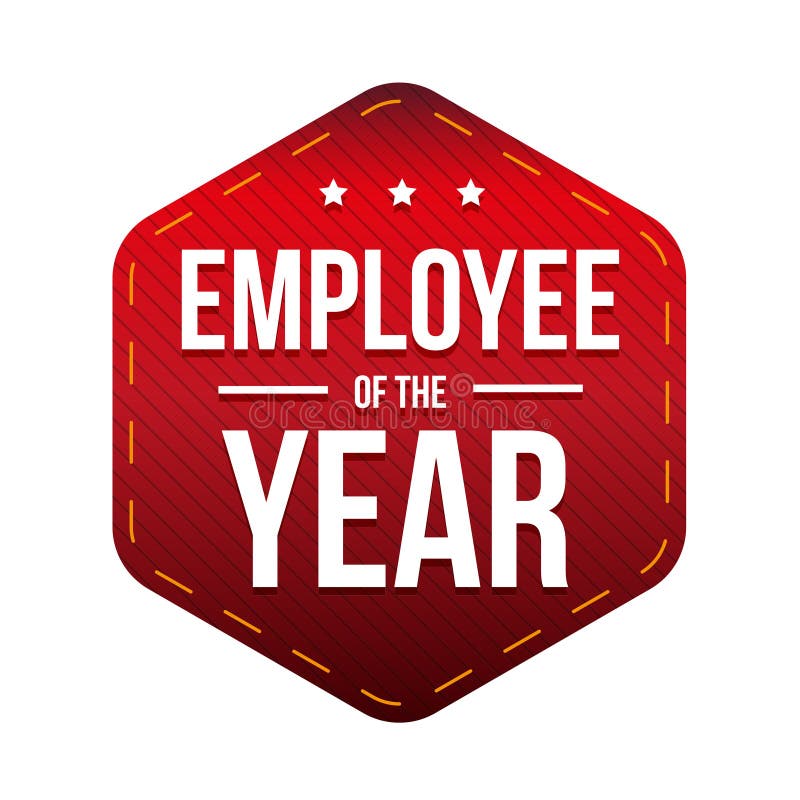 Employee of the Year vector badge royalty free illustration