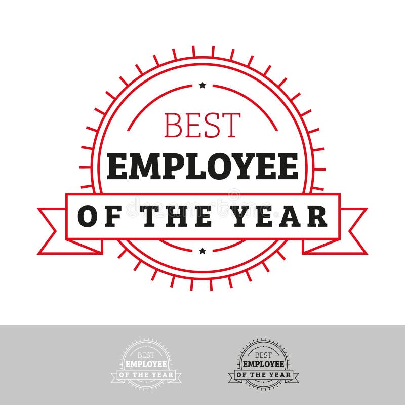 Employee of the Year vintage sign royalty free illustration