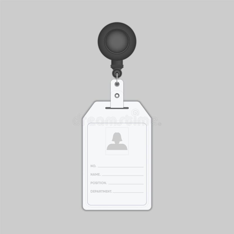 Employees Identification Card, Tag Name, Vector, Illustration Stock