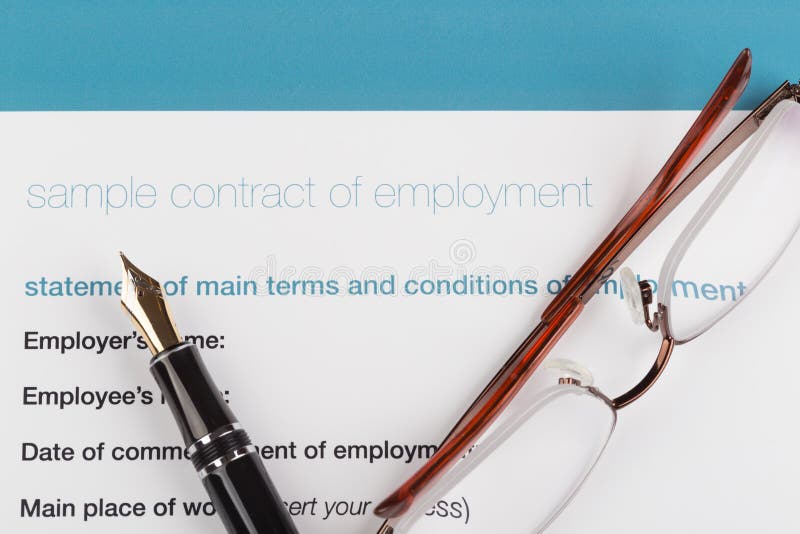 Fountain pen on employment stock photo. Image of agreement 183444610