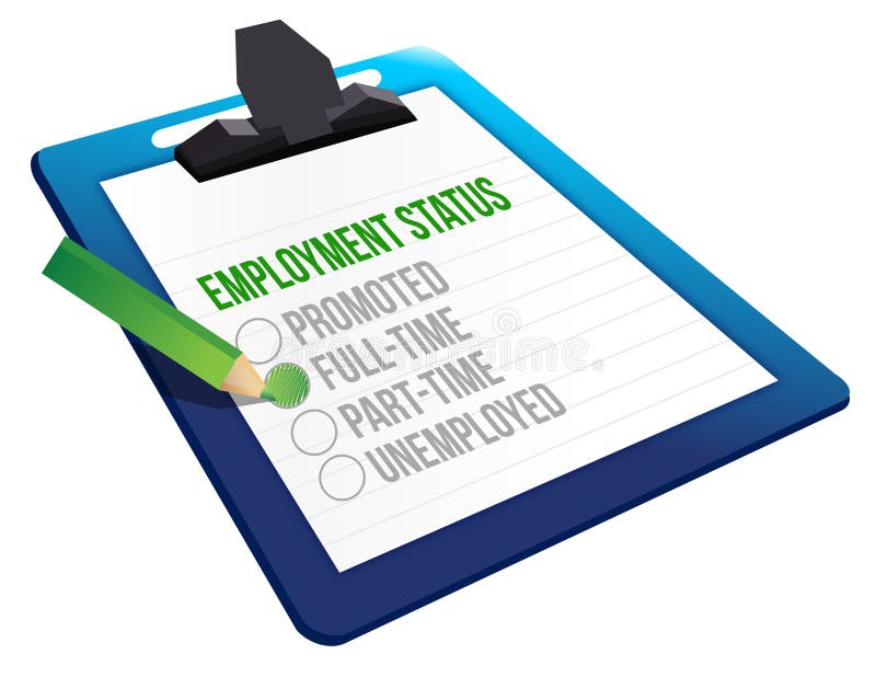 Employment Status Clipboard Stock Illustration Illustration of