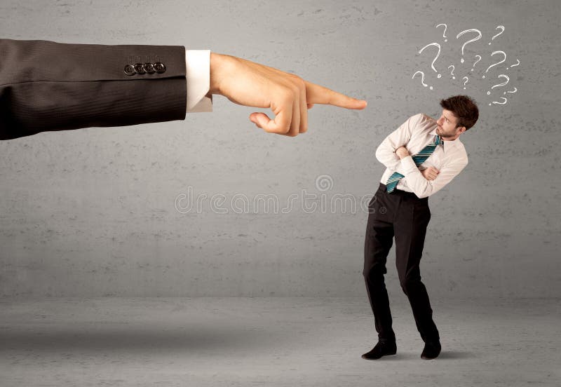 Employé confus obtenant l'ordre du patron photo stock Employé confus obtenant l'ordre du patron photo stock