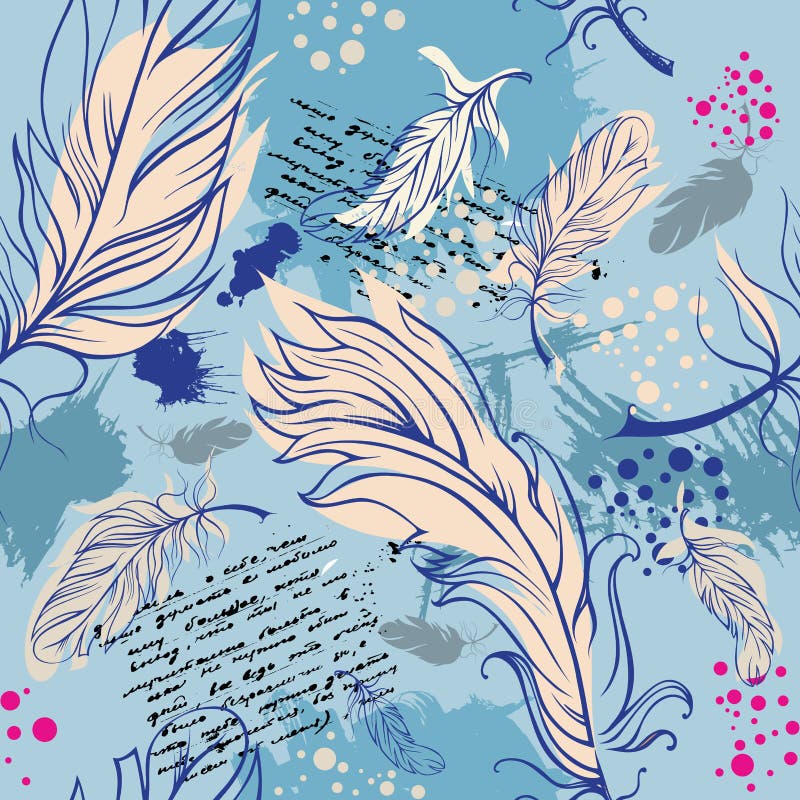 Empluma-se sem emenda ilustração royalty free Empluma-se sem emenda ilustração royalty free