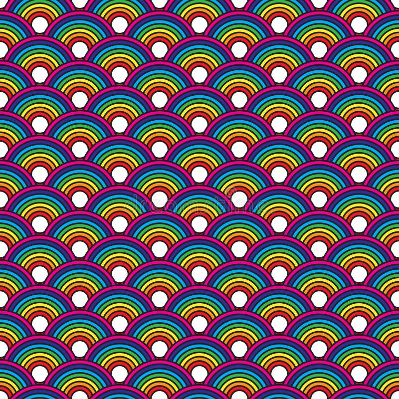 Empowerment rainbow lgbt seamless pattern stock illustration