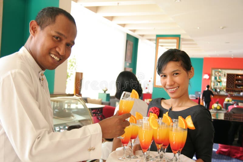 A empregada de mesa fotos de stock royalty free