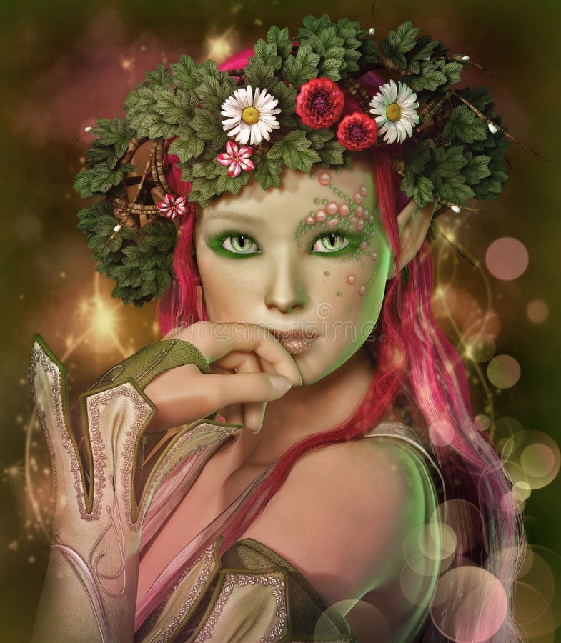 Empregada doméstica de Elven ilustração do vetor Empregada doméstica de Elven ilustração do vetor