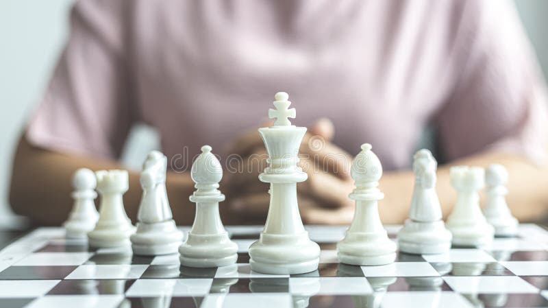 Empresária Pensando Como Jogar Estratégia Negócios Conceito Xadrez Para  Ganhar fotos, imagens de © Dalaifood #450052858