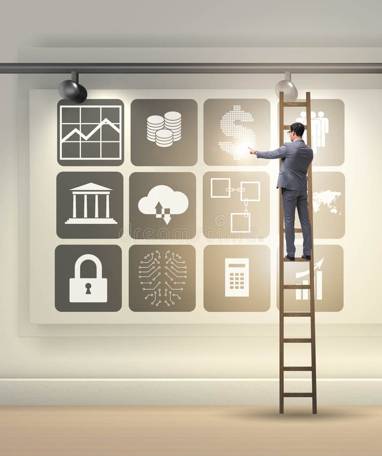 Empresario en el concepto de desarrollo ágil de software fotos de archivo libres de regalías