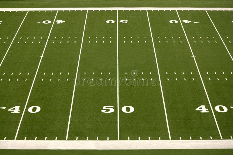 Empty American Football Field