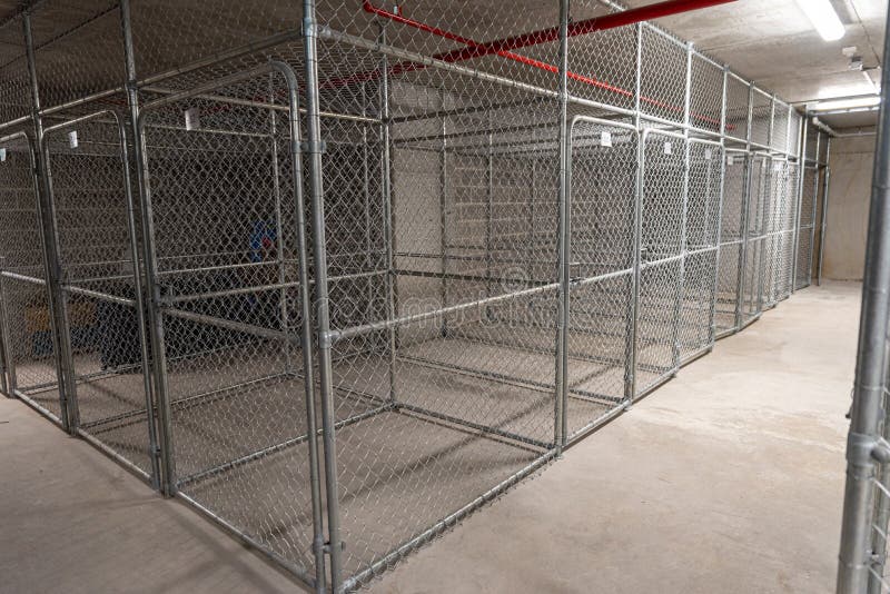 Empty Apartment Garage Storage Lockers Stock Photo Image of closet