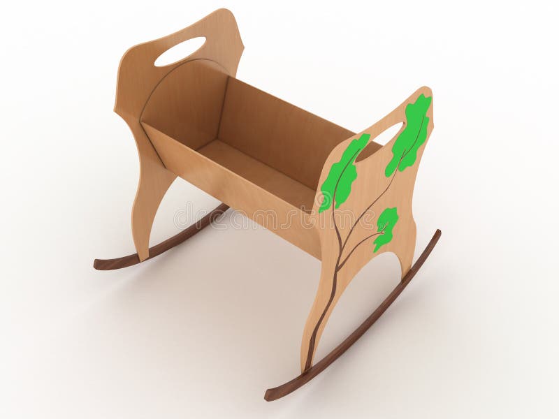 Empty baby cradle 8 stock illustration. Illustration of family 40256394