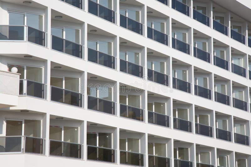 Empty balconies stock photos