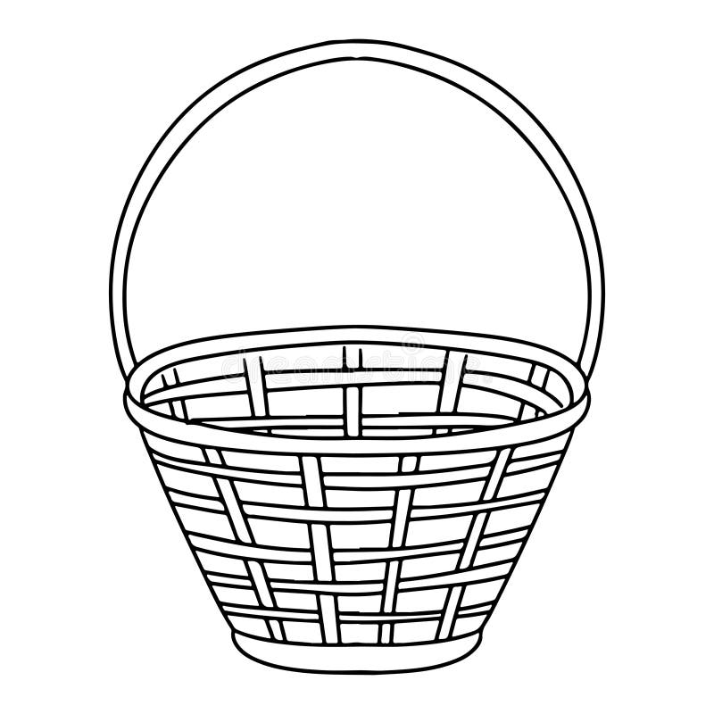 Empty Basket Coloring Stock Illustrations – 106 Empty Basket Coloring ...