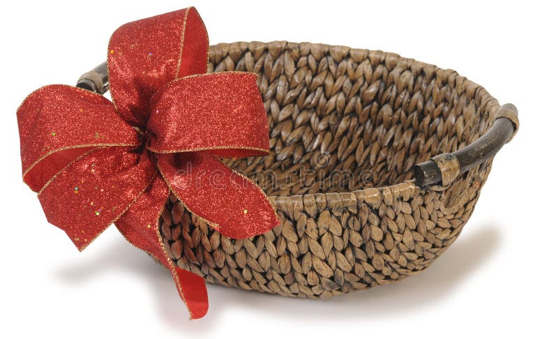 Christmas basket stock image. Image of isolated, gift - 12050829