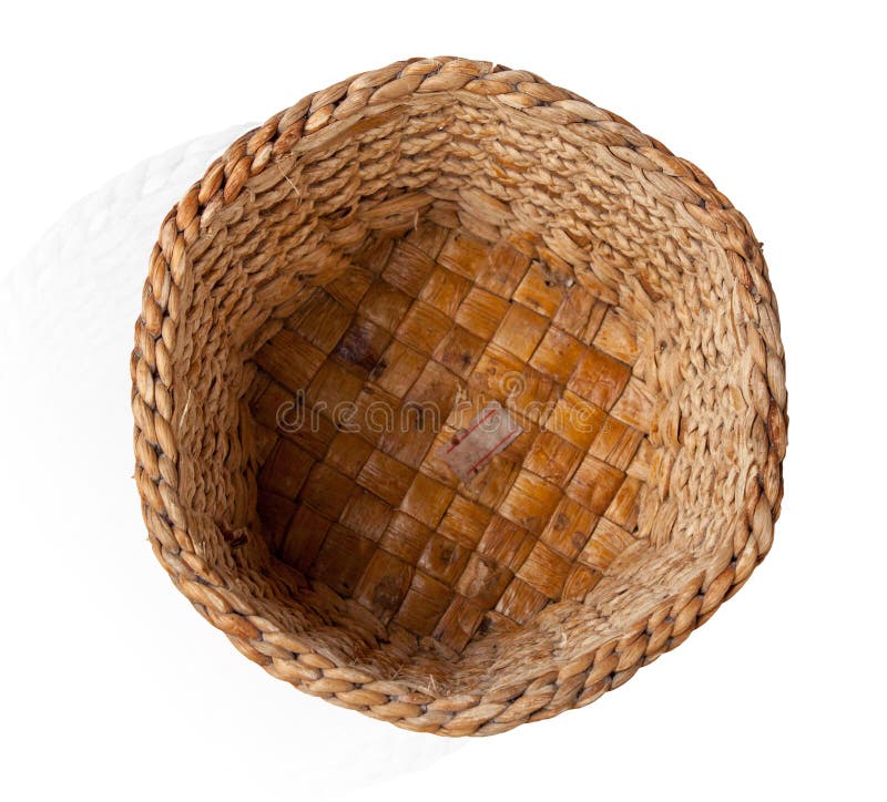 Empty Basket Top View Isolated Stock Photo Image of summer, symbol