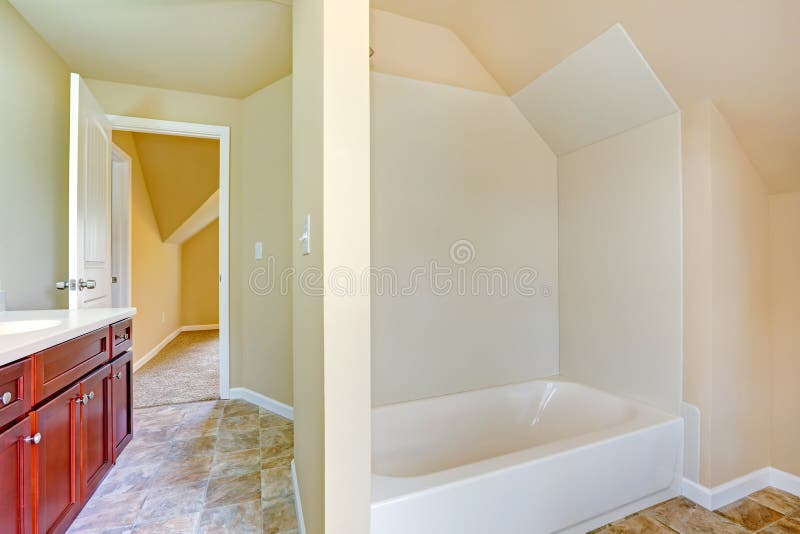 Empty bathroom interior. stock photo. Image of project 47679786