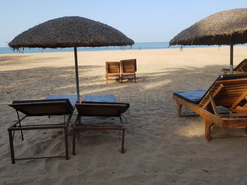 Beach Beds at Agonda Beach Goa Stock Image Image of beds, beaches