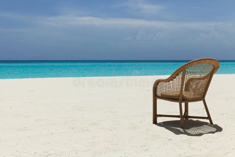 Empty beach chair stock image. Image of outside, ocean 54647493