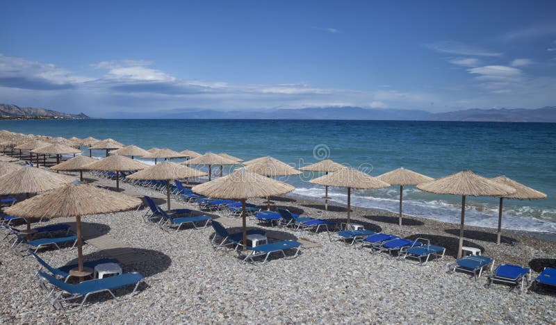 Empty beach of Xylokastro