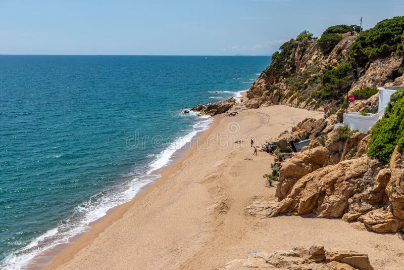 Empty beaches in Catalonia editorial image. Image of coronavirus ...