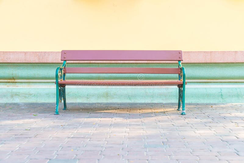 empty bench in park