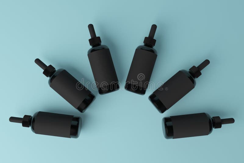 Empty black fluid container vector illustration