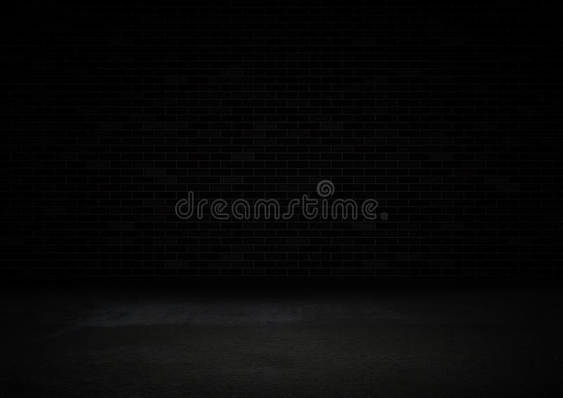 Empty black studio room vector illustration