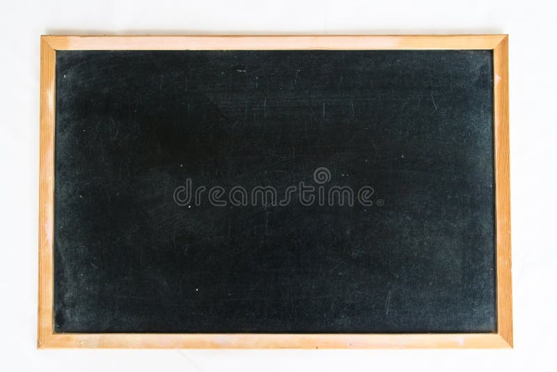 Empty blackboard with wooden