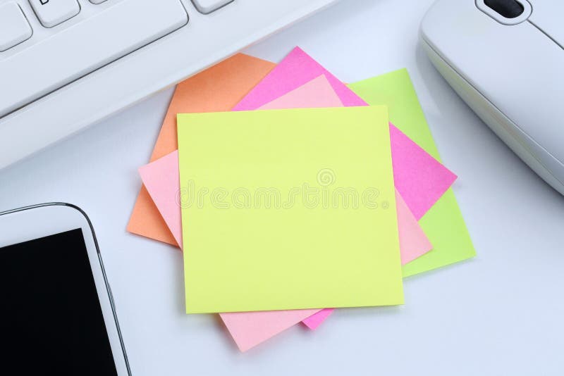 Empty Blank Note Paper Notepaper Notes Business Concept Copyspace Copy Space Information Message Desk