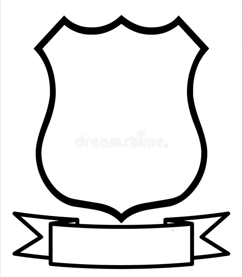 Vacío vacío símbolo el escudo designación de la organización o institución insignias pelo de espalda.