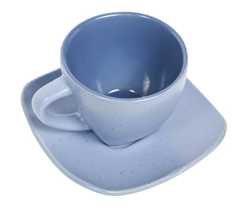 Empty blue coffe cup