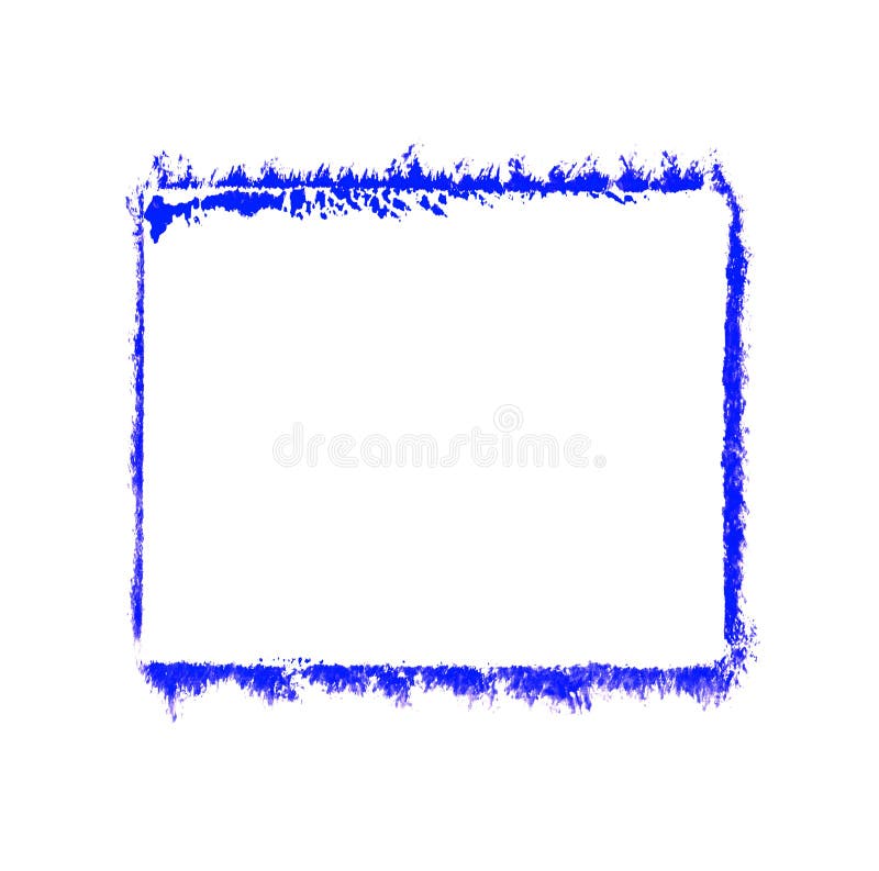 Empty blue stencil frame stock illustration
