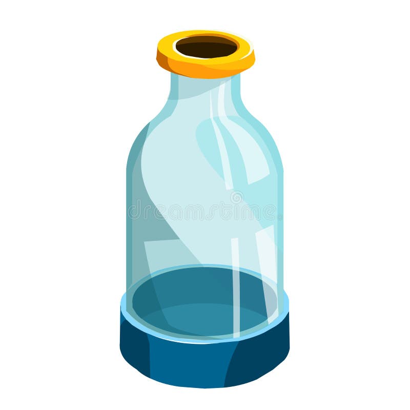 Empty Bottles Isolated Illustration Stock Vector Illustration of