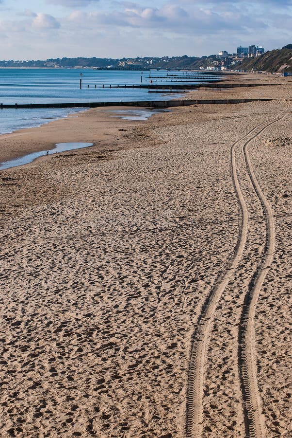 Empty Bournemouth Beach stock photo. Image of england 251720540