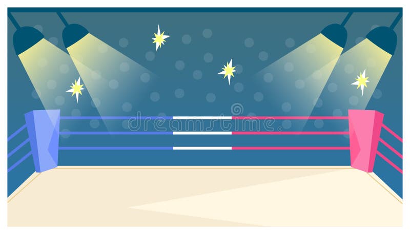 Empty Boxing Ring with Lighting and Stage Stock Illustration - Illustration  of boxing, fight: 180203312