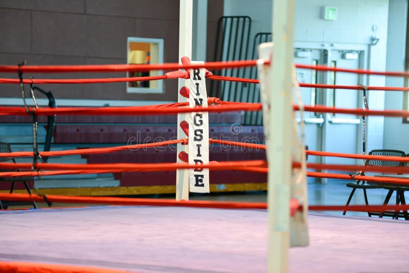 Download Empty Boxing Ring Mockup For Shooting Stock Photo - Image of bench, rope: 146544986