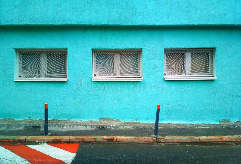 Empty Car Parking Near Countryside Cafe Architecture Stock Photo