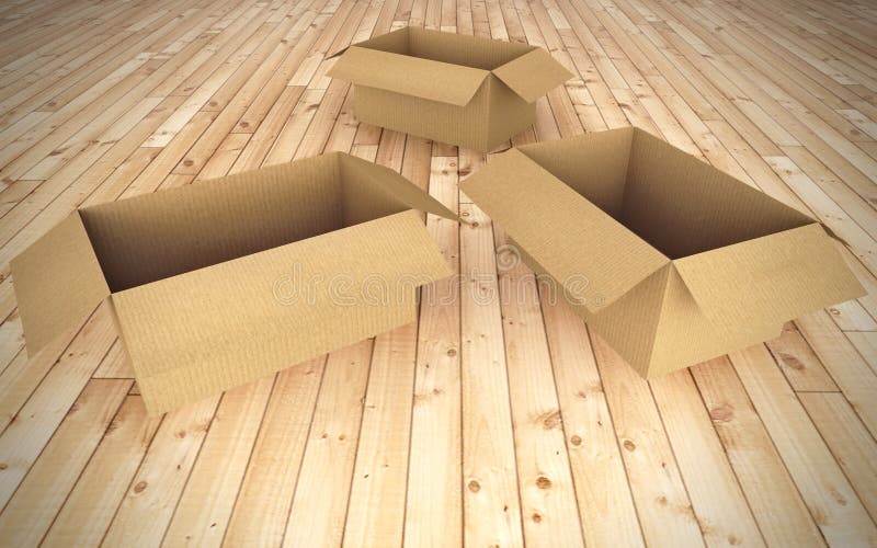 Cardboard Boxes on a Pallet Stock Image Image of packing, moving