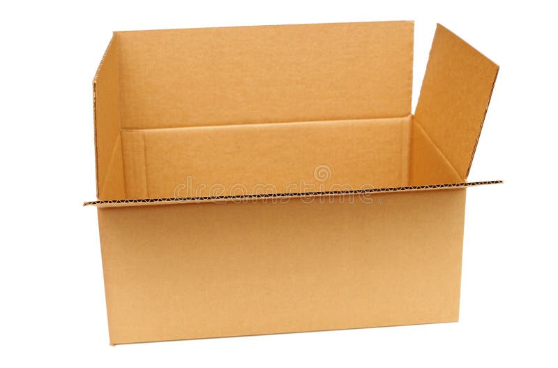 An empty cartoon box stock image. Image of boxes, transit - 13288441