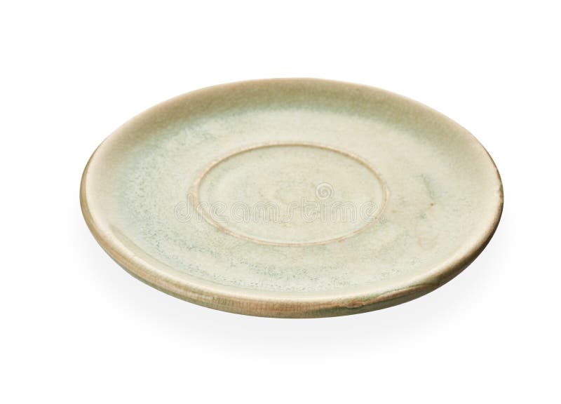 Empty ceramics plates, Classic ivory white plate isolated on white background with clipping path, Side view royalty free stock photography Empty ceramics plates, Classic ivory white plate isolated on white background with clipping path, Side view royalty free stock photography