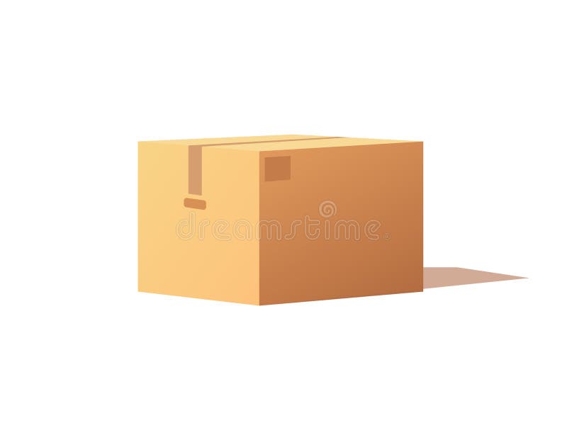 Download Empty Closed Box Mockup Post Container For Goods Stock Vector Illustration Of Cargo Delivery 134504842