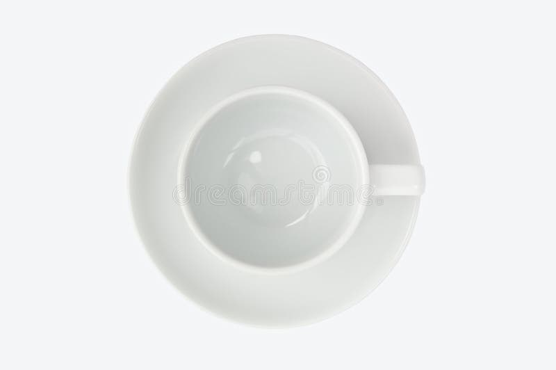 Empty coffee cup top view